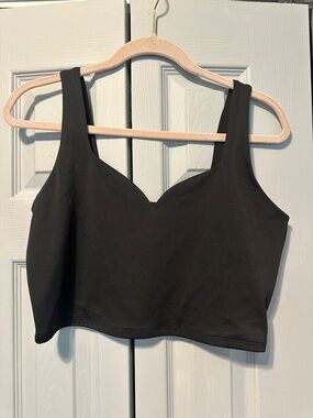 Express Black Body Contour cropped tank